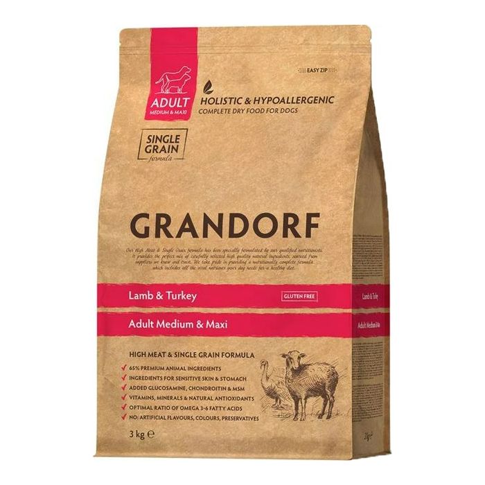 Grandorf Dog Adult Medium & Maxi Jagnjetina & Ćuretina 3kg