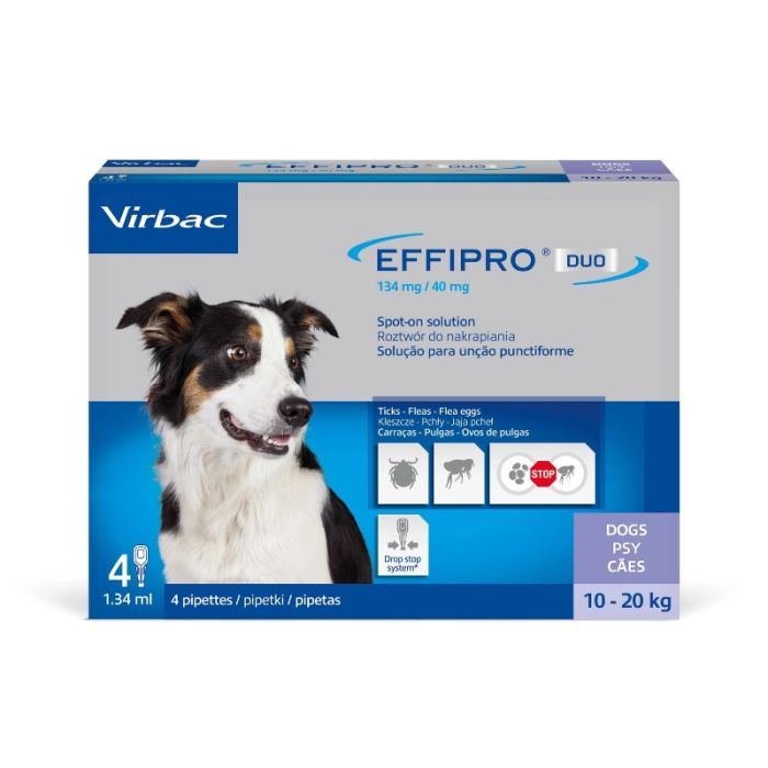 Virbac Effipro Duo 134mg/40mg Spot-On Ampule Protiv Spoljnih Parazita za Srednje Pse 10-20kg 1kom.