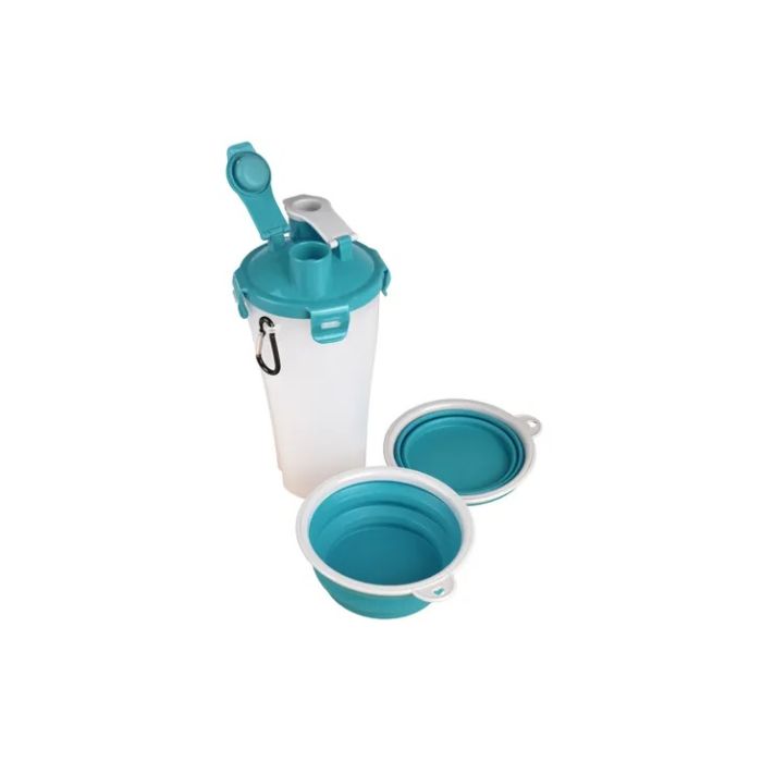 Flamingo Putna Posuda 2u1 Trinka Plavo / Siva 2x400ml