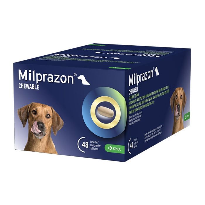 Milprazon Chewable 12,5mg/125mg Tablete za Žvakanje Protiv Unutrašnjih Parazita za Pse 1kom.