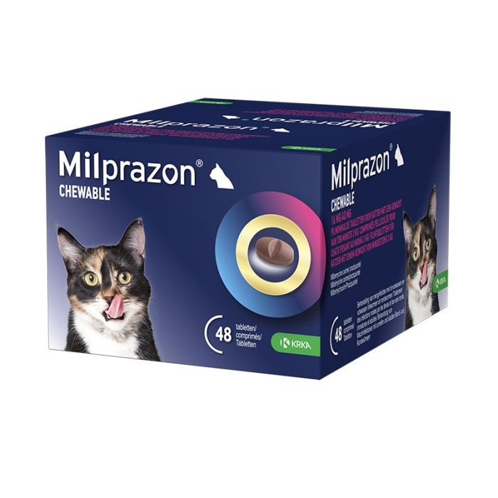 Milprazon Chewable 16mg/40mg Tablete za Žvakanje Protiv Unutrašnjih Parazita za Mačke 1kom.