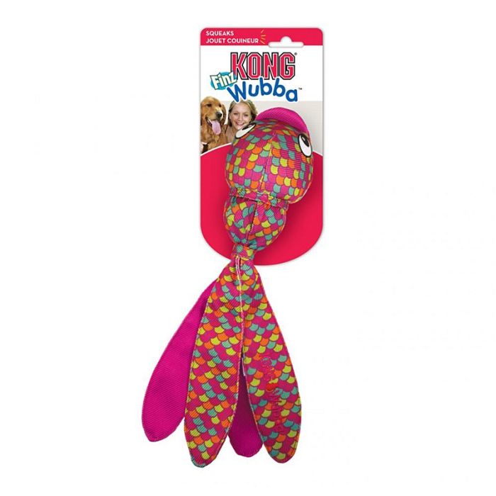 Kong Igračka za Pse Wubba Finz Riba Pink S 25cm