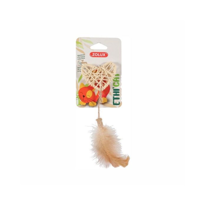 580764 Zolux Etihcat Rattan Srce Igračka Za Mačke 27cm