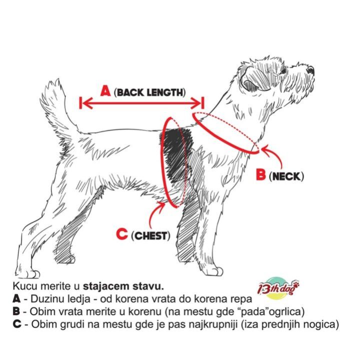 13th Dog Jakna Africa M / 44cm / 44-56cm / 37cm