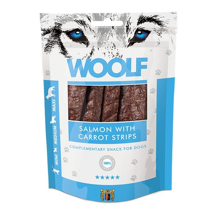 Woolf Losos Sa Šargarepom Trakice 100g