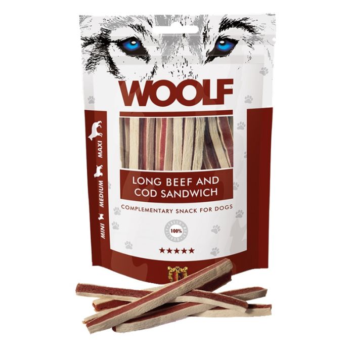 Woolf Govedina Sa Bakalarom Sendvič Long  100g