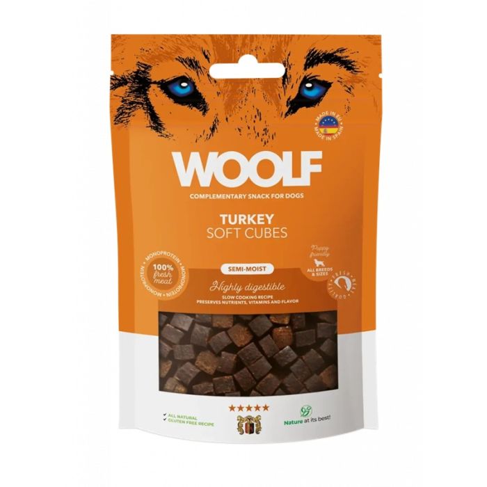 Woolf Soft Cubes Ćuretina (monoprotein) 100g