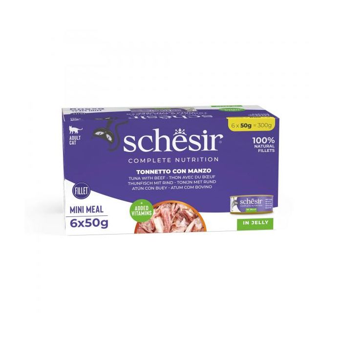 Schesir Cat Multipack Tunjevina i Govedina u Želeu 6x50g