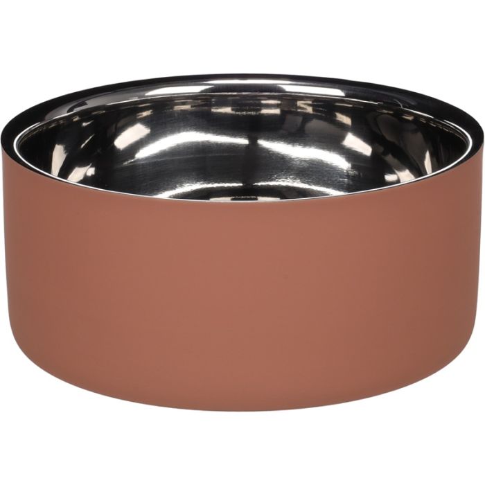 Flamingo Metalna Činija za Hranu i Vodu Xara Roze Srebrna 17x7,4cm / 1,2L
