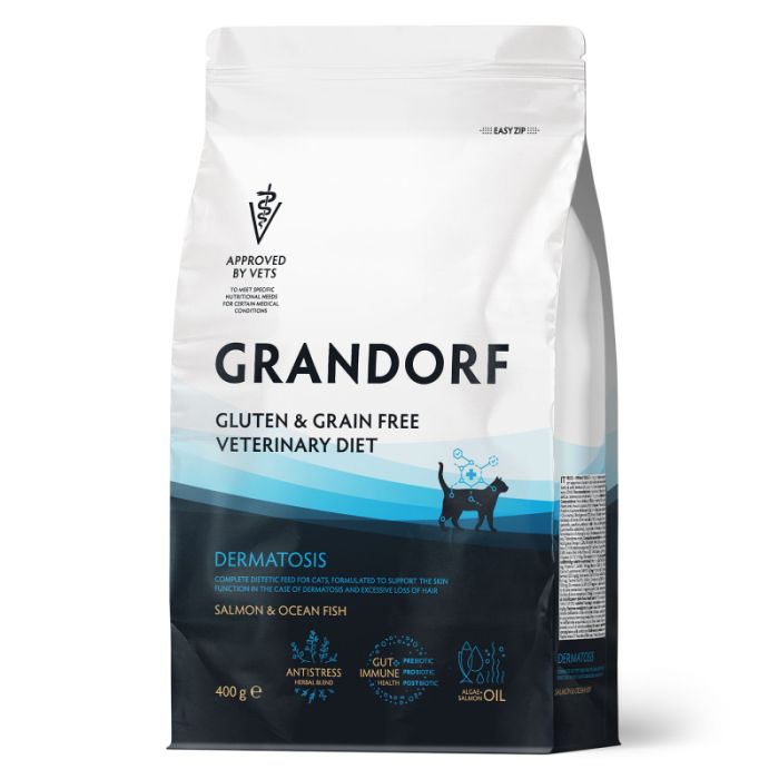 Grandorf Vet Cat Dermatosis Losos i Okeanska Riba 400g