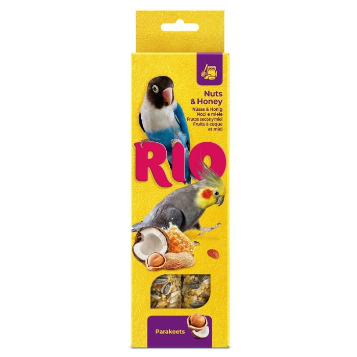 Rio Štapići sa Medom i Orašastim Plodovima za Srednje Papagaje 2x75g