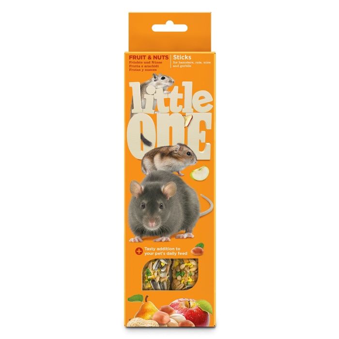 Little One Štapići sa Voćem i Orašastim Plodovima za Hrčke, Pacove, Miševe i Gerbile 2x60g