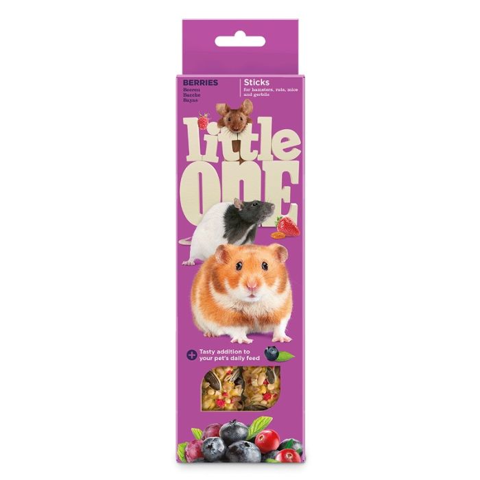 Little One Štapići sa Bobičastim Voćem za Hrčke, Pacove, Miševe i Gerbile 2x60g