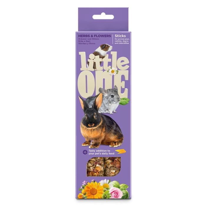Little One Štapići sa Biljkama i Cvećem za Morsko Prase, Zečeve i Činčilu 2x55g