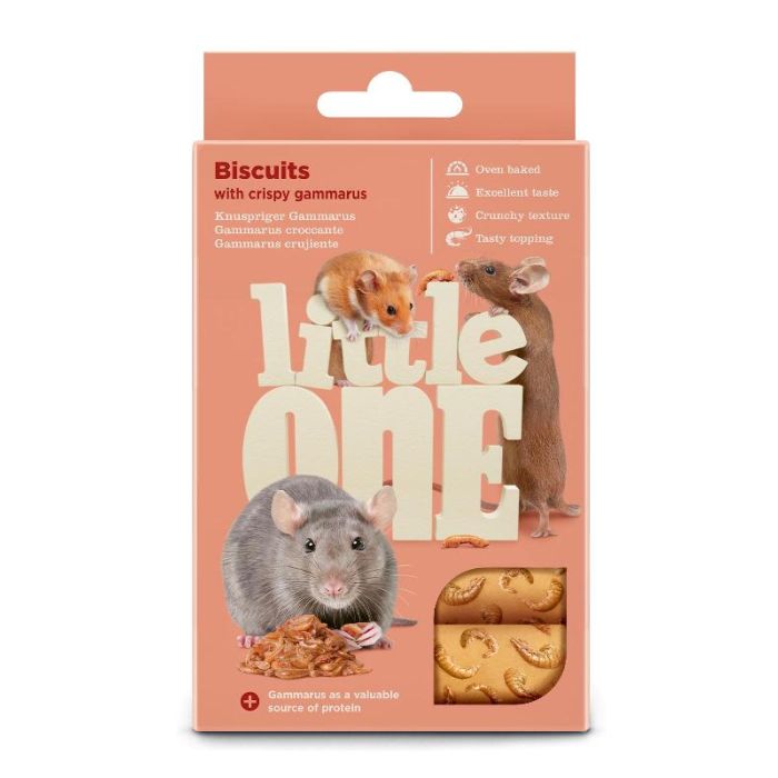 Little One Biskviti sa Hrskavim Račićima za Hrčke, Pacove, Miševe i Gerbile 5x7g
