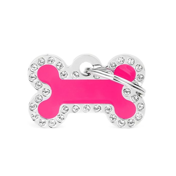 MyFamily Glam Roze Privezak za graviranje Mala Koska sa Cirkonima 30x19mm