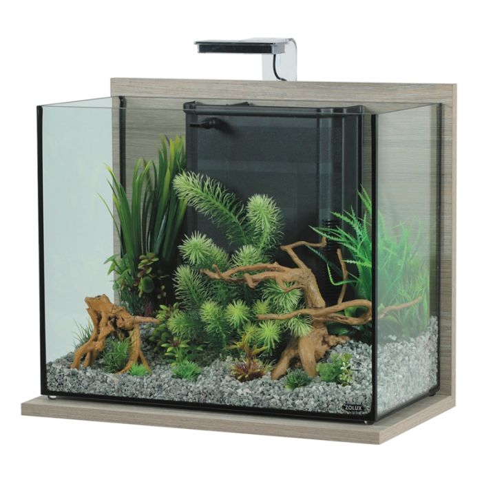 307197 Zolux Idro 50 Akvarijum Set Zebrano Sivi 53x30x51,5cm / 50L