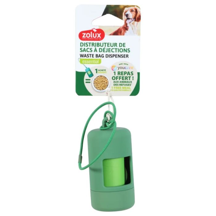474482KAK Zolux Dispenzer sa 15 Kesica Kaki 4,5x4,5x9cm