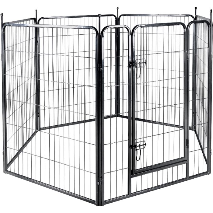 Flamingo Ograda za Pse Zecta Crna 156x80x100x13cm