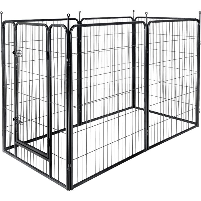 Flamingo Ograda za Pse Zecta Crna 156x80x100x13cm