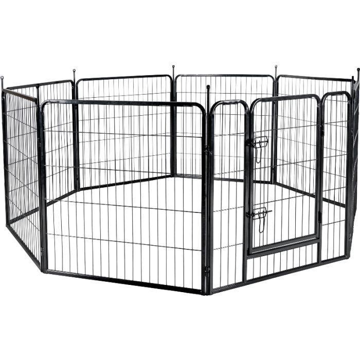 Flamingo Ograda za Pse Zecta Crna 205x80x80x13cm