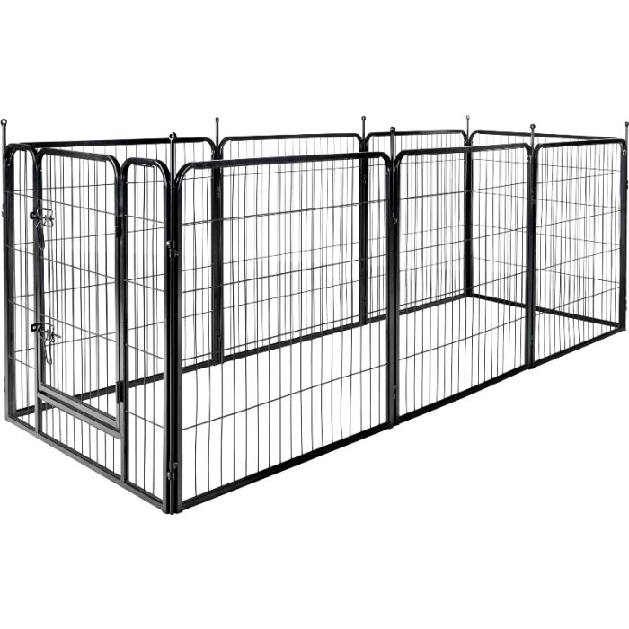 Flamingo Ograda za Pse Zecta Crna 205x80x80x13cm