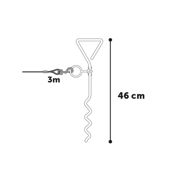 Flamingo Sajla za Vezivanje sa Spiralom Pilka Srebrna 46cm / 3m