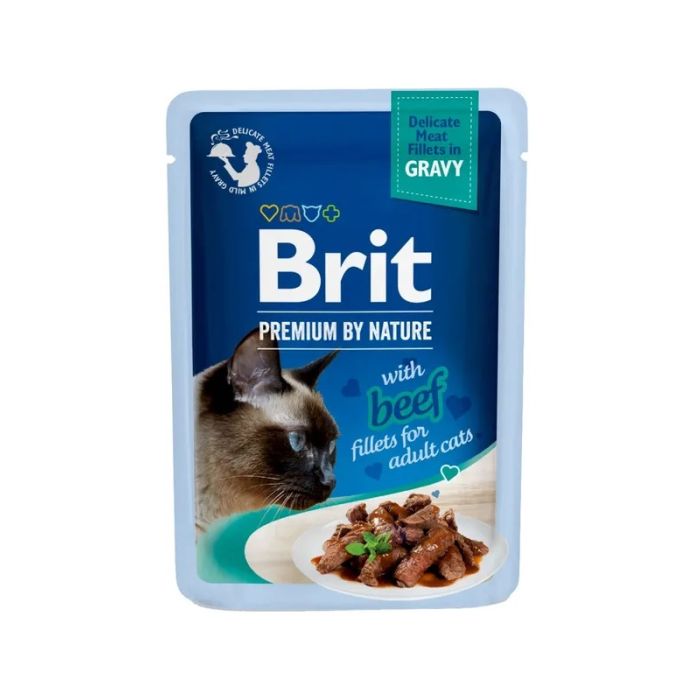 Brit Premium by Nature Cat Delicate Fileti U Sosu Sa Govedinom 85g