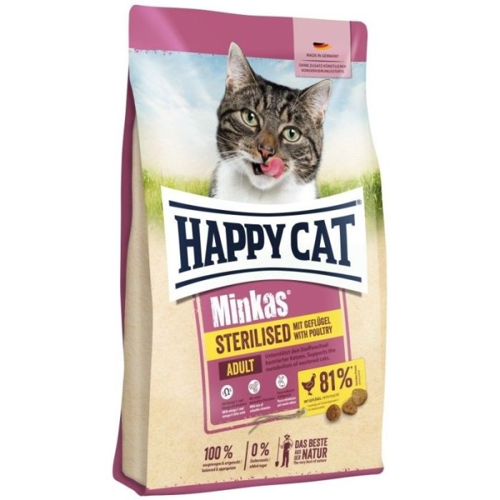 Happy Cat Minkas Sterilised Živina 500g