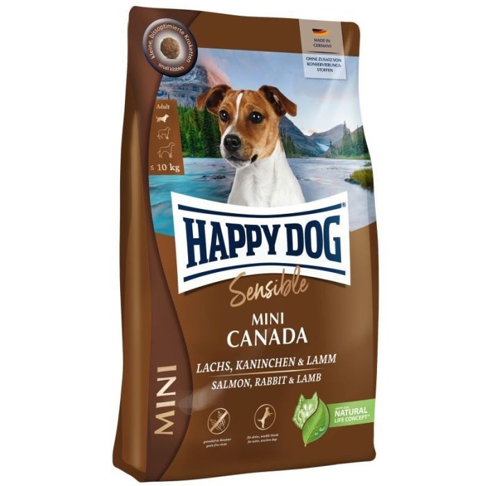 Happy Dog Sensible Mini Canada Losos Zečetina Jagnjetina 800g