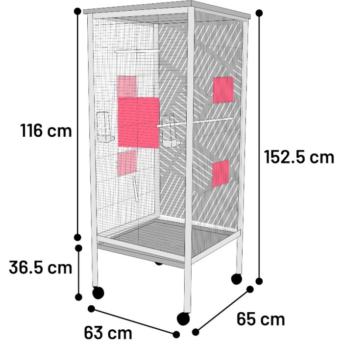 Flamingo Falco Volijera Bakarna 63x65x152,5cm