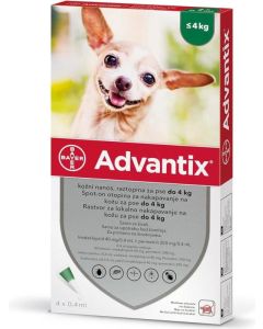 Advantix 40mg Spot-On Ampula za Male Pse do 4kg 0,4ml / 1kom.