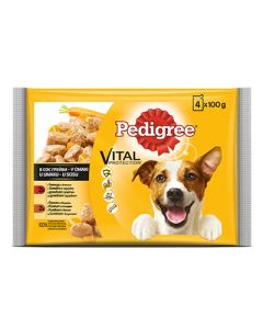 Pedigree Govedina sa Jagnjetinom i Ćuretina sa Šargarepom 4x100g