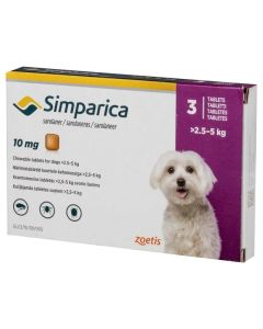 Simparica 10mg Tablete za Žvakanje Protiv Spoljnih Parazita za Pse 2,5-5kg 1kom.