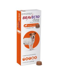 Bravecto 250mg Tableta za Žvakanje Protiv Spoljnih Parazita za Pse 4,5-10kg