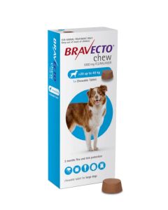 Bravecto 1000mg Tableta za Žvakanje Protiv Spoljnih Parazita za Pse 20-40kg