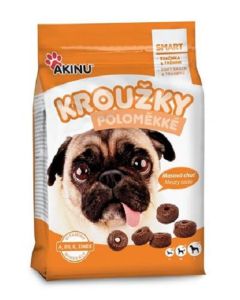 Akinu Poslastica Polu-meki Kružići Za Pse 500g
