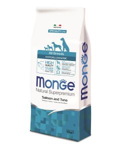 Monge All Breeds Hypoallergenic Losos i Tunjevina 12kg