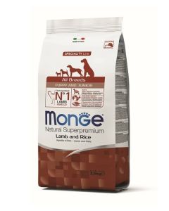 Monge All Breeds Puppy and Junior Jagnjetina i Pirinač 2,5kg