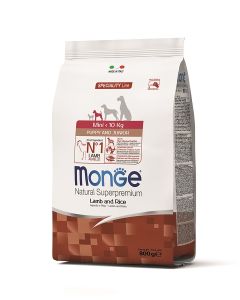 Monge Mini Puppy and Junior Jagnjetina i Pirinač 800g