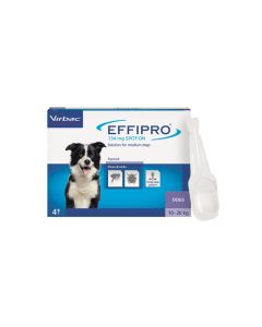 Virbac Effipro 134mg Spot-On Ampule Protiv Spoljnih Parazita za Srednje Pse 10-20kg 1kom.
