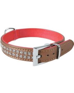435056BZE Zolux Victoria Kožna Ogrlica Sa 2 Reda 35cm Bronzana