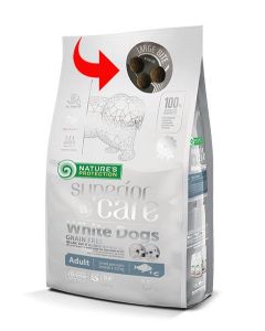 Nature's Protection White Dogs GF Adult Large Bela Riba 1,5kg