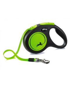 Flexi Povodac Neon M Traka Zeleni 5m