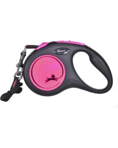 Flexi Povodac Neon S Traka Rozi 5m