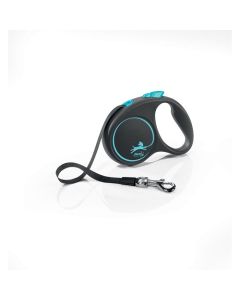 Flexi Povodac Black Design S Traka Plavi 5m