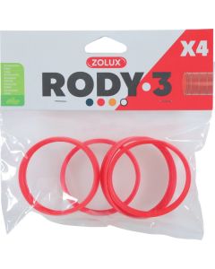 206031 Zolux Rody3 Spojnica za Cevi u Kavezu Crvena 4 kom.