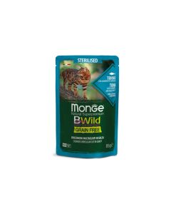 Monge BWild Cat Sterilised Tunjevina, Račići i Povrće Kesica 85g