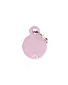 MyFamily Basic Mali Pink Okrugli Privezak Za Graviranje Aluminijum
