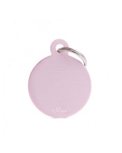 MyFamily Basic Veliki Pink Okrugli Privezak Za Graviranje Aluminijum